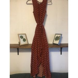 a new day • polka dot wrap dress • size L